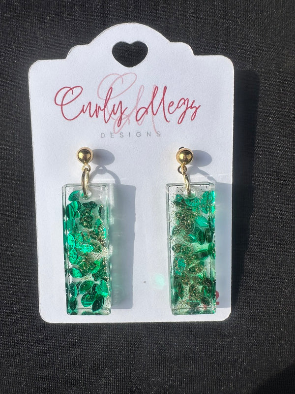 Garden Confetti Bar Drop Earrings