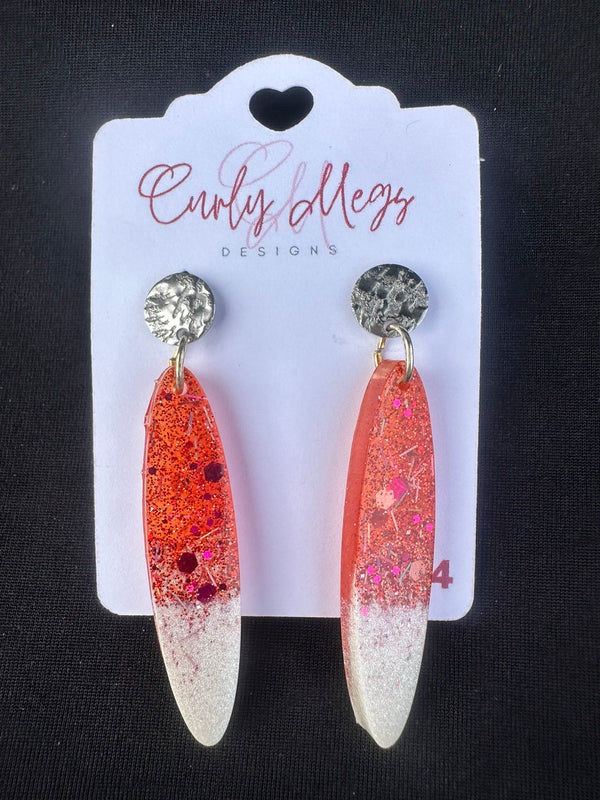 Sunset Ombre Surfboard Drop Earrings
